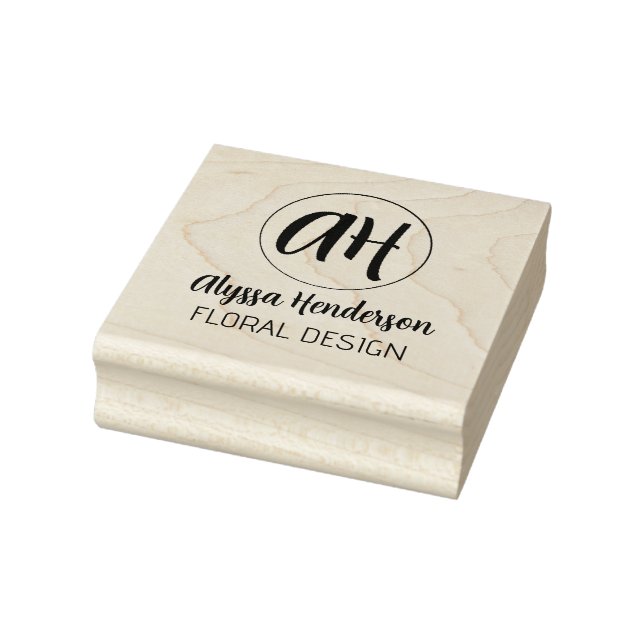 Simple Modern Black Typography & Business Logo Rubber Stamp (Stamp)