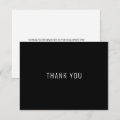 Simple Modern Black White Business Thank You Card | Zazzle