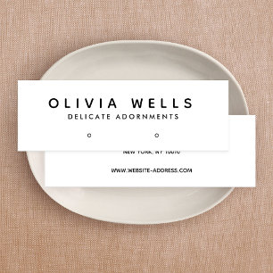 Simple Modern Black White Earring Display Mini Mini Business Card