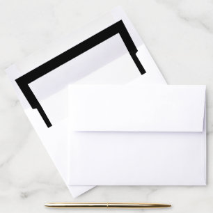 Simple Modern Black & White Envelope Liner