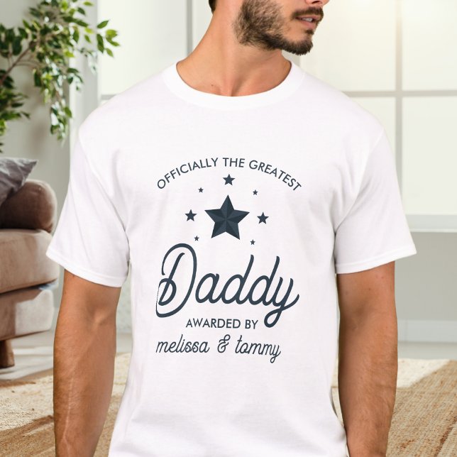 Simple Modern  Black White Greatest Dad T-Shirt (Creator Uploaded)
