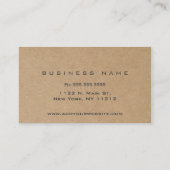 Simple Modern Black & White on Paper Monogram Business Card (Back)