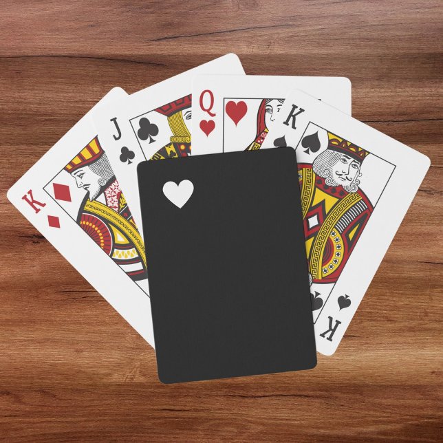 Simple Modern Black White Poker Cards (Creator Uploaded)