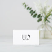 Simple Modern Black White Professional Business Card (Standing Front)