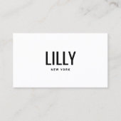 Simple Modern Black White Professional Business Card (Front)