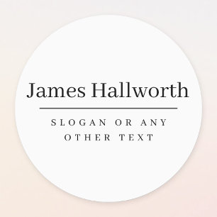 Simple Modern Black & White Waterproof Labels