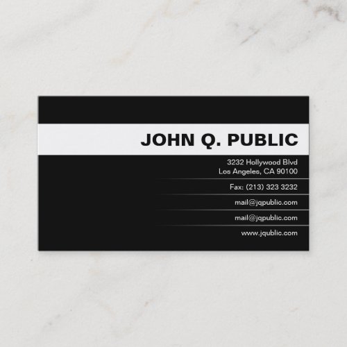 Full Color Business Card (plain black)