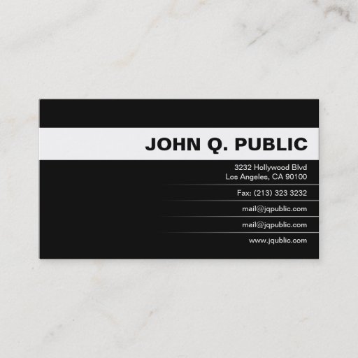 Customizable Full Color Business Card (plain black)