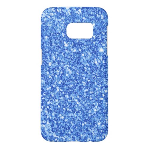 Simple Modern Blue Glitter Texture Pattern Samsung Galaxy S7 Case