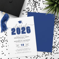 Simple Modern Blue Graduation Party
