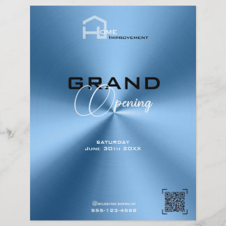 Simple modern blue  minimalist Flyer