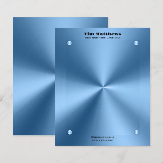 Simple modern Blue minimalist letterhead   (Front/Back)
