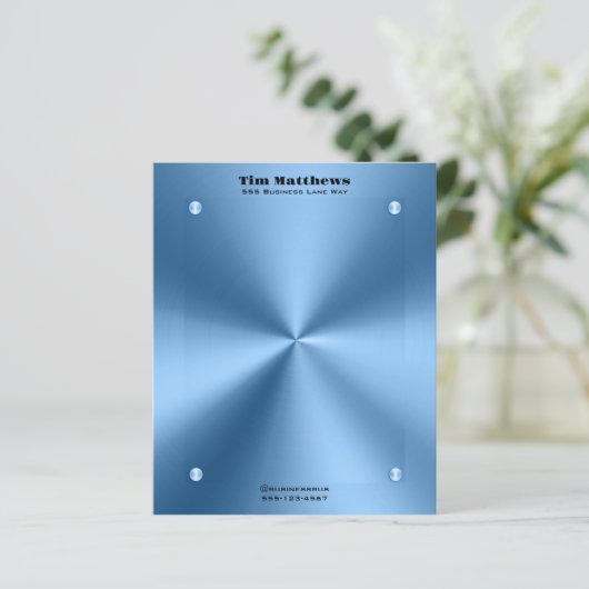 Simple modern Blue minimalist letterhead   (Standing Front)