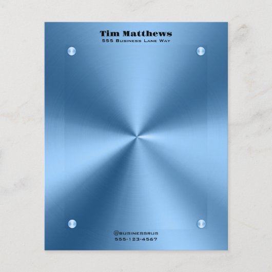 Simple modern Blue minimalist letterhead (Front)