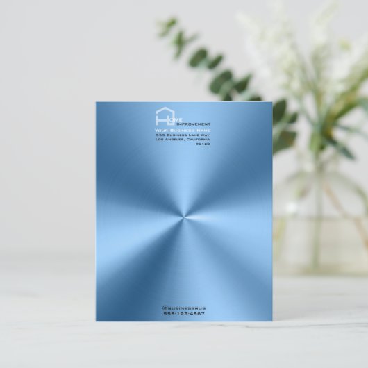 Simple modern Blue minimalist letterhead   (Standing Front)