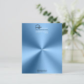 Simple modern Blue minimalist letterhead   (Standing Front)