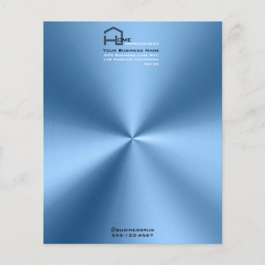 Simple modern Blue minimalist letterhead   (Front)