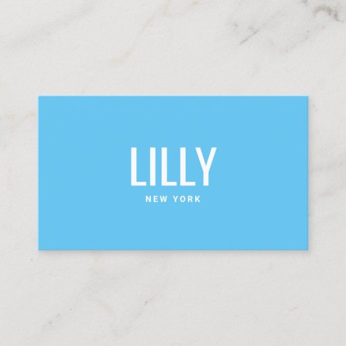 Simple Modern Blue Professional Business Card