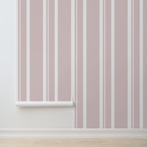 Simple Modern Blush Pink White Stripes  Wallpaper