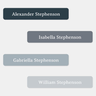 Simple Modern Boho Blue Grey Custom Labels