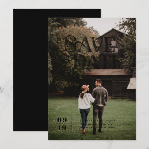Simple Modern Boho Photo Save the Date