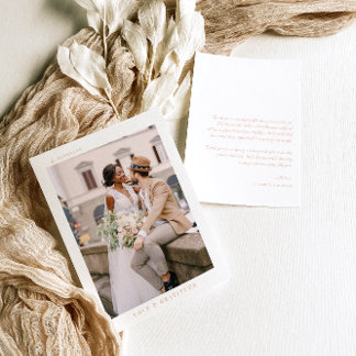 Simple Modern Boho | Photo Wedding Thank You Card
