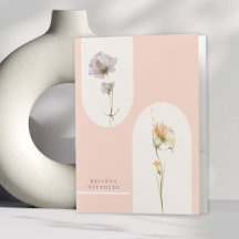 Simple Modern Boho Wildflowers on Soft Pink