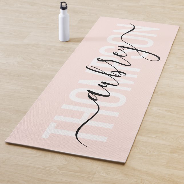 Simple Modern Bold Handwriting Name Yoga Mat (In Situ)