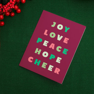 Simple Modern Bold Typography Christmas Sayings Holiday Card