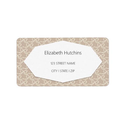 Simple Modern Bow pattern Label