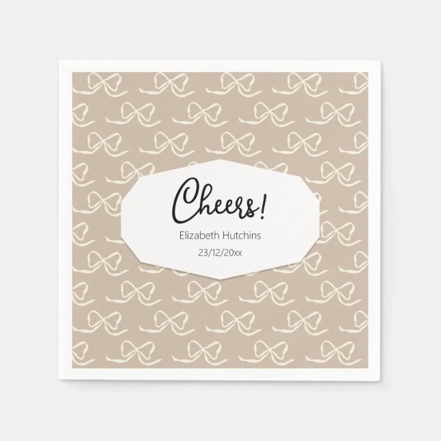 Simple Modern Bow pattern Napkins (Front)