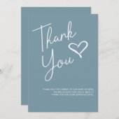 Simple Modern Boy Baby Shower Thank You Invitation (Front/Back)