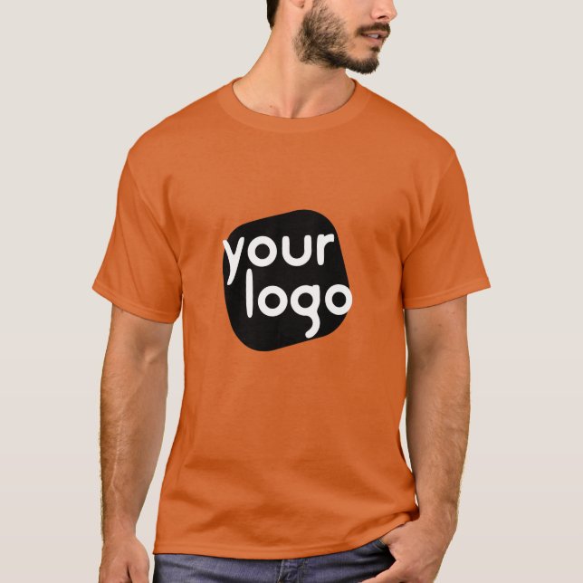   Simple Modern Branded Professional Add Your Logo T-Shirt (Front)