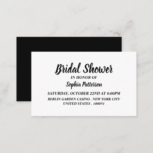 Simple  Modern Bridal Shower Ticket Invitation