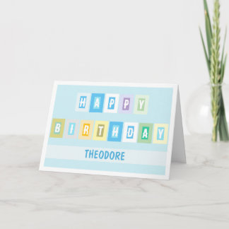Simple Modern Bright and Cheery Birthday Card