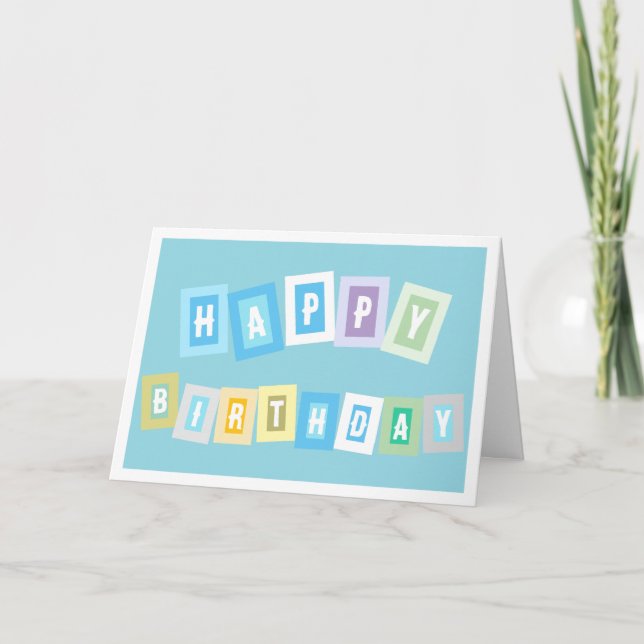 Simple Modern Bright and Cheery Birthday Card (Front)