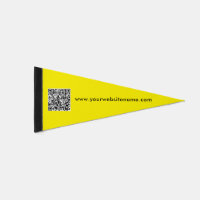 Simple Modern Bright Yellow Black QR Code Address