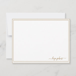 Simple Modern Brown Script Professional Note Card