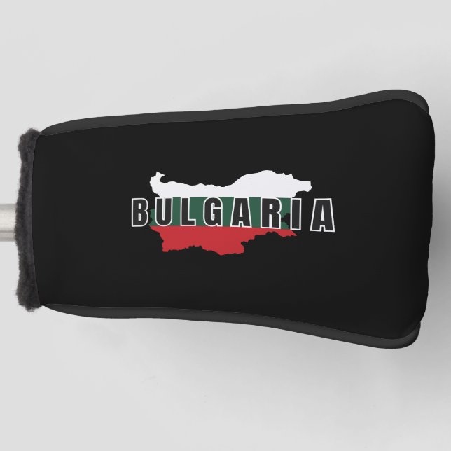 Simple Modern Bulgaria map Letter Flag Souvenir  Golf Head Cover (Front)