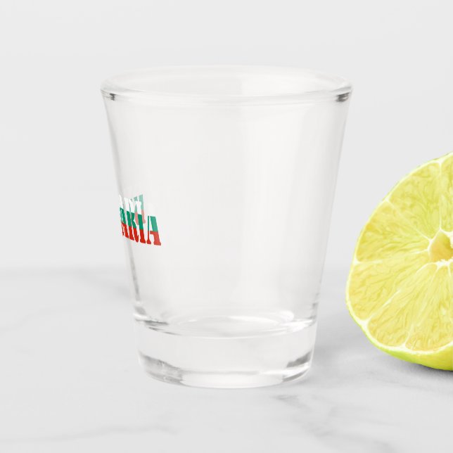 Simple Modern Bulgaria National Flag Apparel Gift Shot Glass (Right)