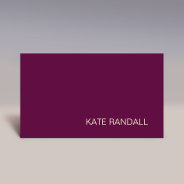 Simple Modern Burgundy Maroon Professional Business Card at Zazzle