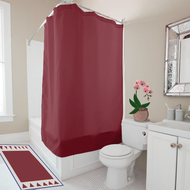 Simple Modern Burgundy Wine Solid Jewel Tone  Shower Curtain (This solid color burgundy wine shower curtain will give your bathroom a simple, modern update!)