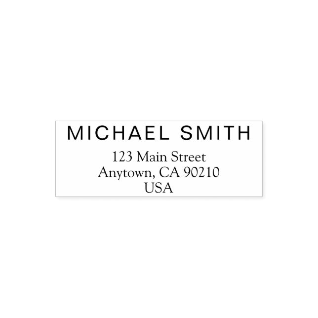 Simple Modern Business Address  Self-inking Stamp (Design)