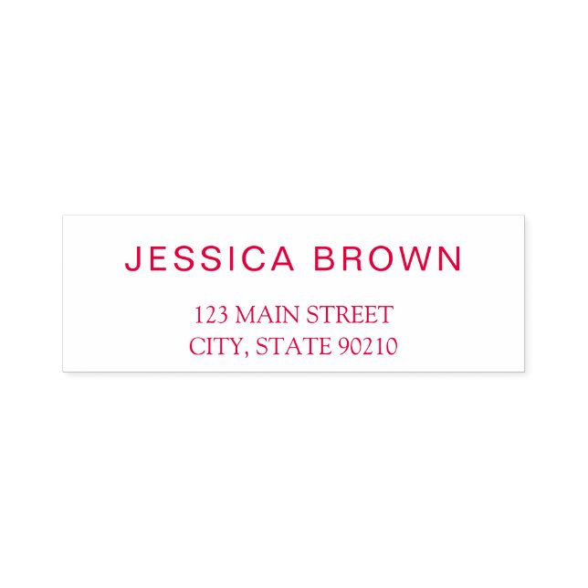 Simple Modern Business Address  Self-inking Stamp (Design)