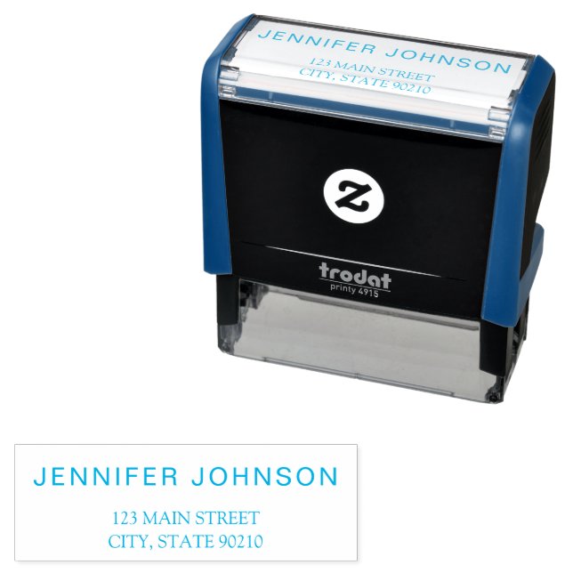 Simple Modern Business Address  Self-inking Stamp (In Situ)