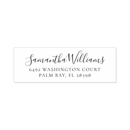 Simple Modern Business Address Self-inking Stamp