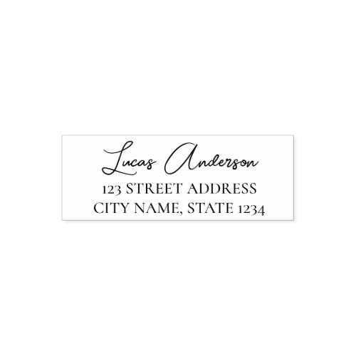 Simple Modern Business Address Self_inking Stamp