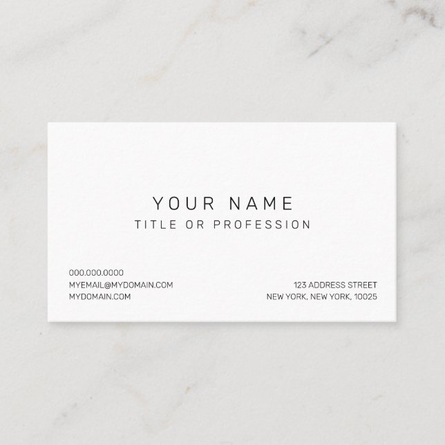 Standard, 3.5" x 2.0" Business Card (Front)