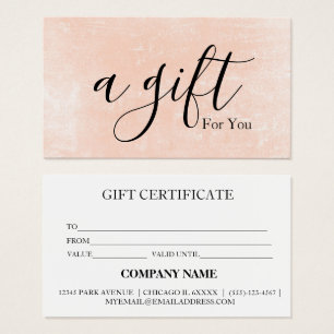 Simple & Modern Business Gift Certificate