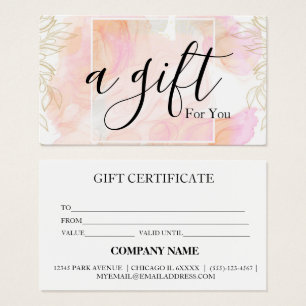 Simple & Modern Business Gift Certificate